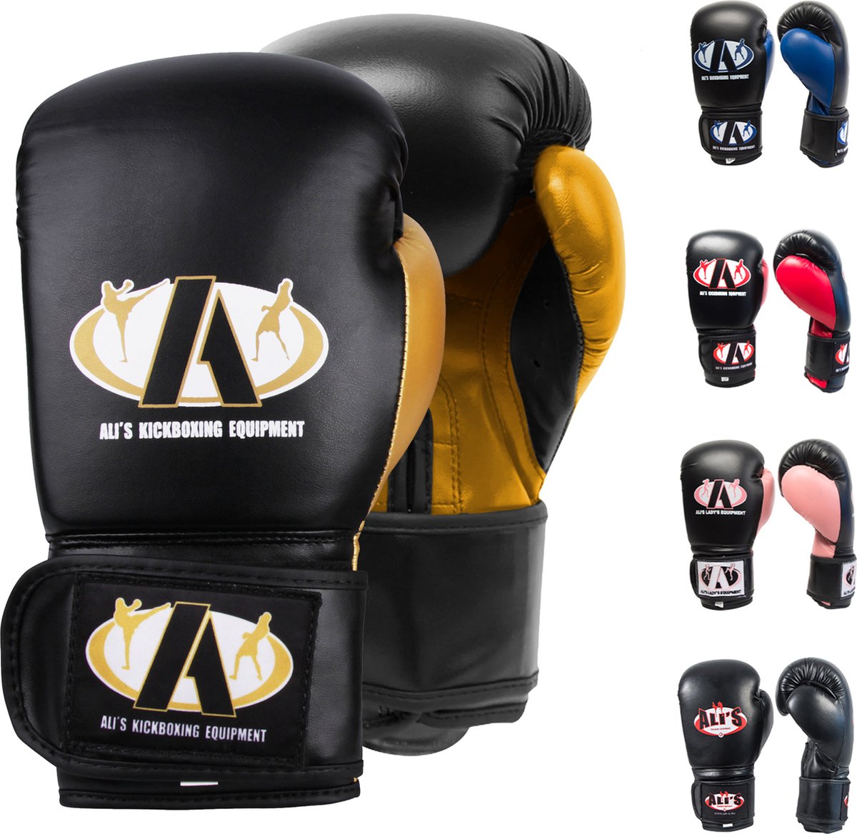 Ali's fightgear bokshandschoenen kinderen bt go zwart met goud - 8 oz - S review