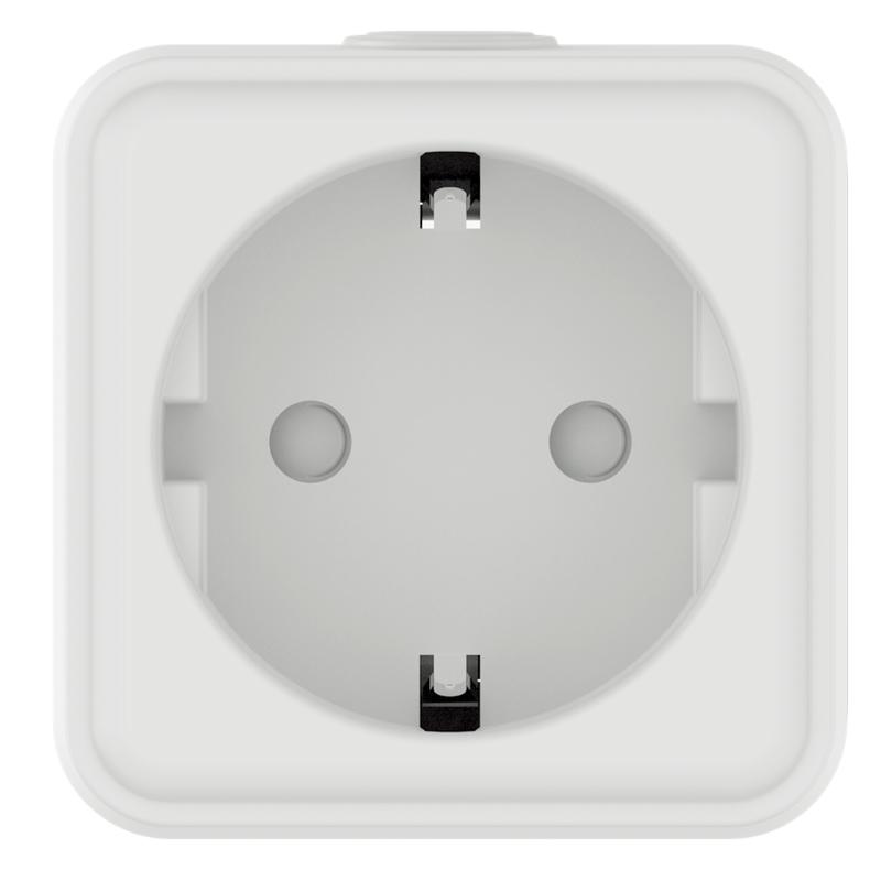 Voorkant van de LSC Smart Connect slimme stekker met randaarde-stopcontact Voorkant van de LSC Smart Connect slimme stekker met randaarde-stopcontact